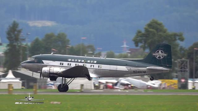(4K) Morlock Aviation Douglas C 47A Skytrain DC-3 Olive Air N249CM arrival at Airpower 2022 LOXZ смотреть онлайн