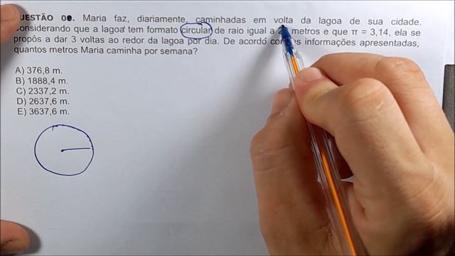 COMPRIMENTO DE CIRCUNFERÊNCIA C = 2•π•r - 2 QUESTÕES. Revisão. смотреть онлайн