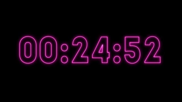 Violet neon timer 50 minutes countdown смотреть онлайн