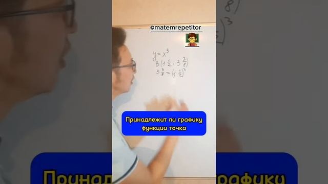 Принадлежит ли графику функции точка? смотреть онлайн