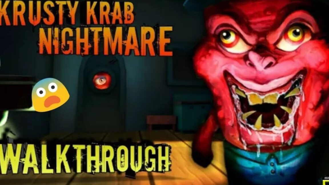 Играем в хоррор игру Krusty Krab Nightmare или A night of the office смотреть онлайн