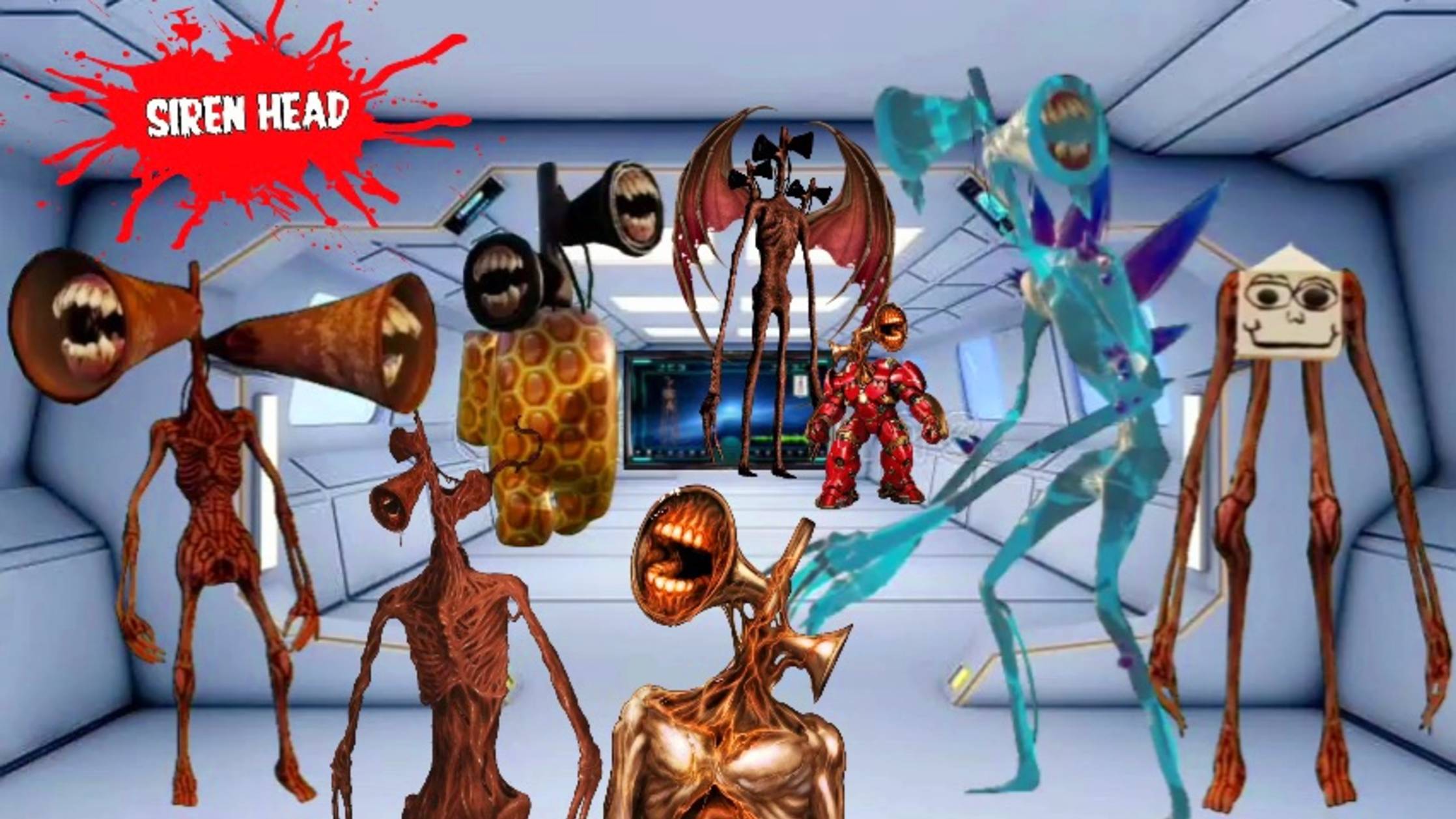 SIREN HEAD. Сиреноголовый все виды. Сиреноголовый Тревора Хендерсона #1. смотреть онлайн