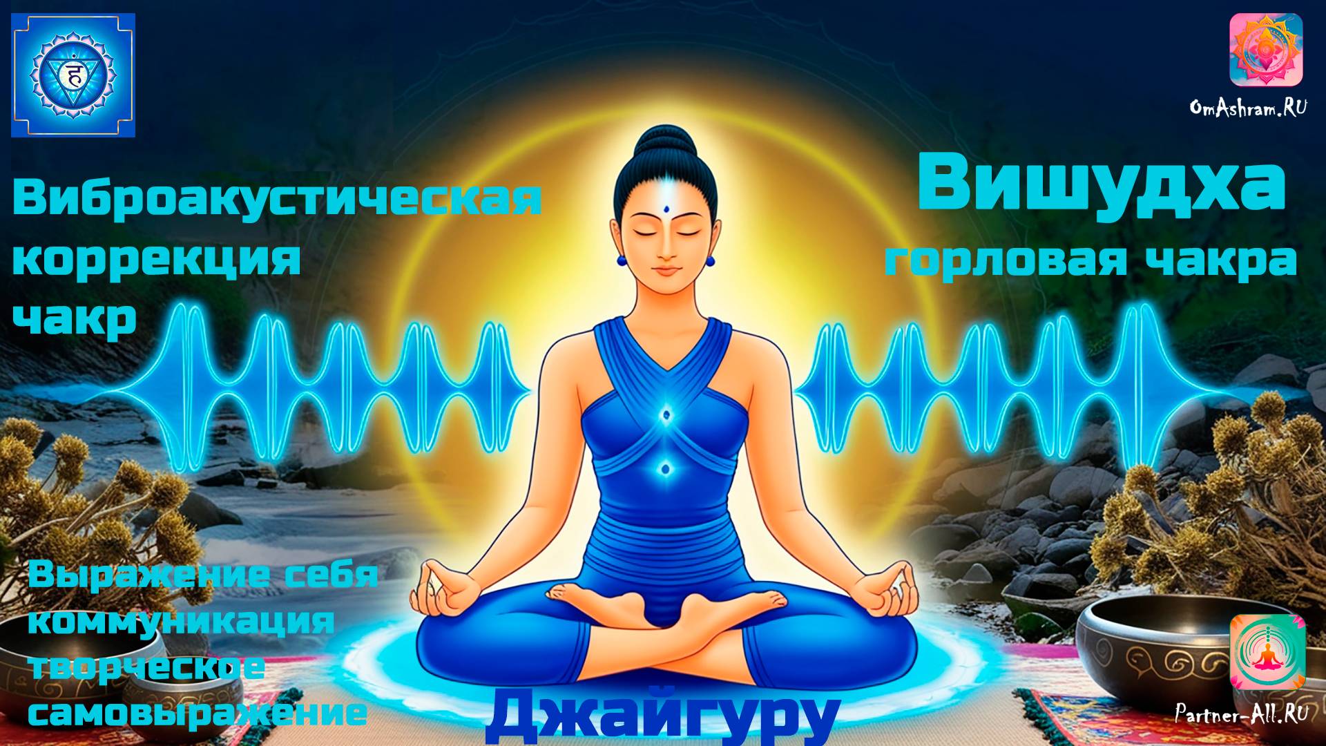 🎧🧘Вишудха Чакра. Виброакустическая коррекция Чакр. Джайгуру 💻 ВАУ Bluetooth  