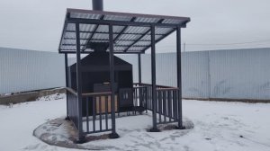 Беседка с мангальным комплексом