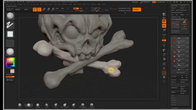 Zbrush 4R6 [LIVE] - Sculpting skull concept смотреть онлайн