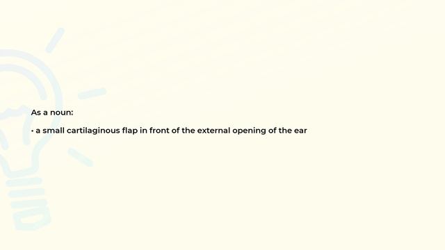 What is the meaning of the word TRAGUS? смотреть онлайн
