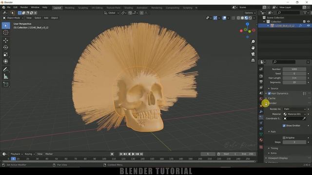 How to create animated hair in Blender 2.92 смотреть онлайн