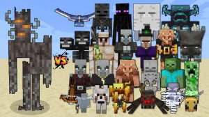 ДЕРЕВЯШКА ПРОТИВ МОБОВ МАЙНКРАФТ