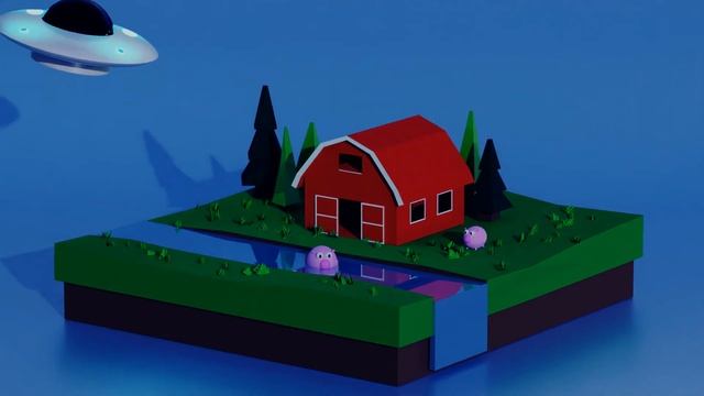 Bacon Abduction - Low Poly Animation made in Blender смотреть онлайн