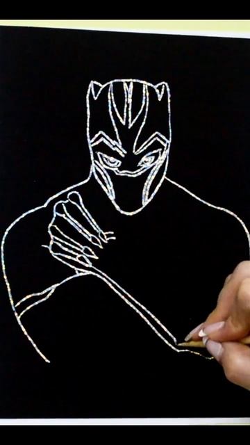 Dibujo Creativo De Black Panther 2 #drawings #shorts #marvel #art