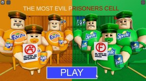 Семья ФАНТА БАРРИ VS семьи СПРАЙТ БАРРИ в игре BARRY'S PRISON RUN! в РОБЛОКС(#ROBLOX)
