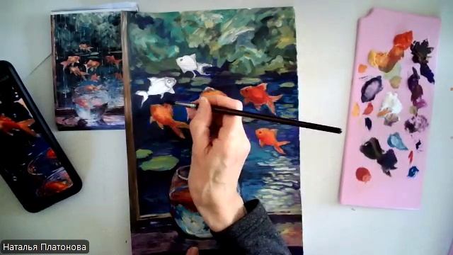 Летающие золотые рыбки (часть 2) Тюльпаны - графика смотреть онлайн