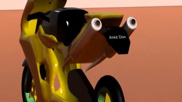BIKE model in 3ds max with animation. смотреть онлайн