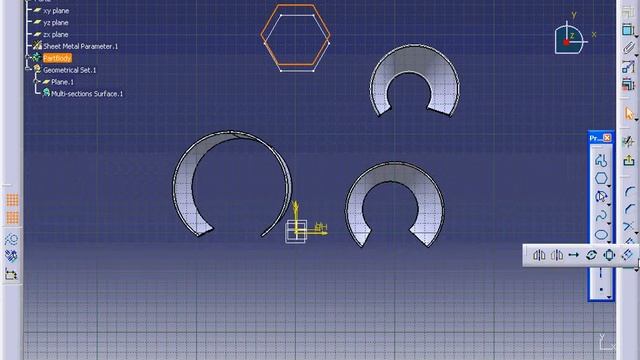catia v5 sheetmetal hopper & rolled wall смотреть онлайн