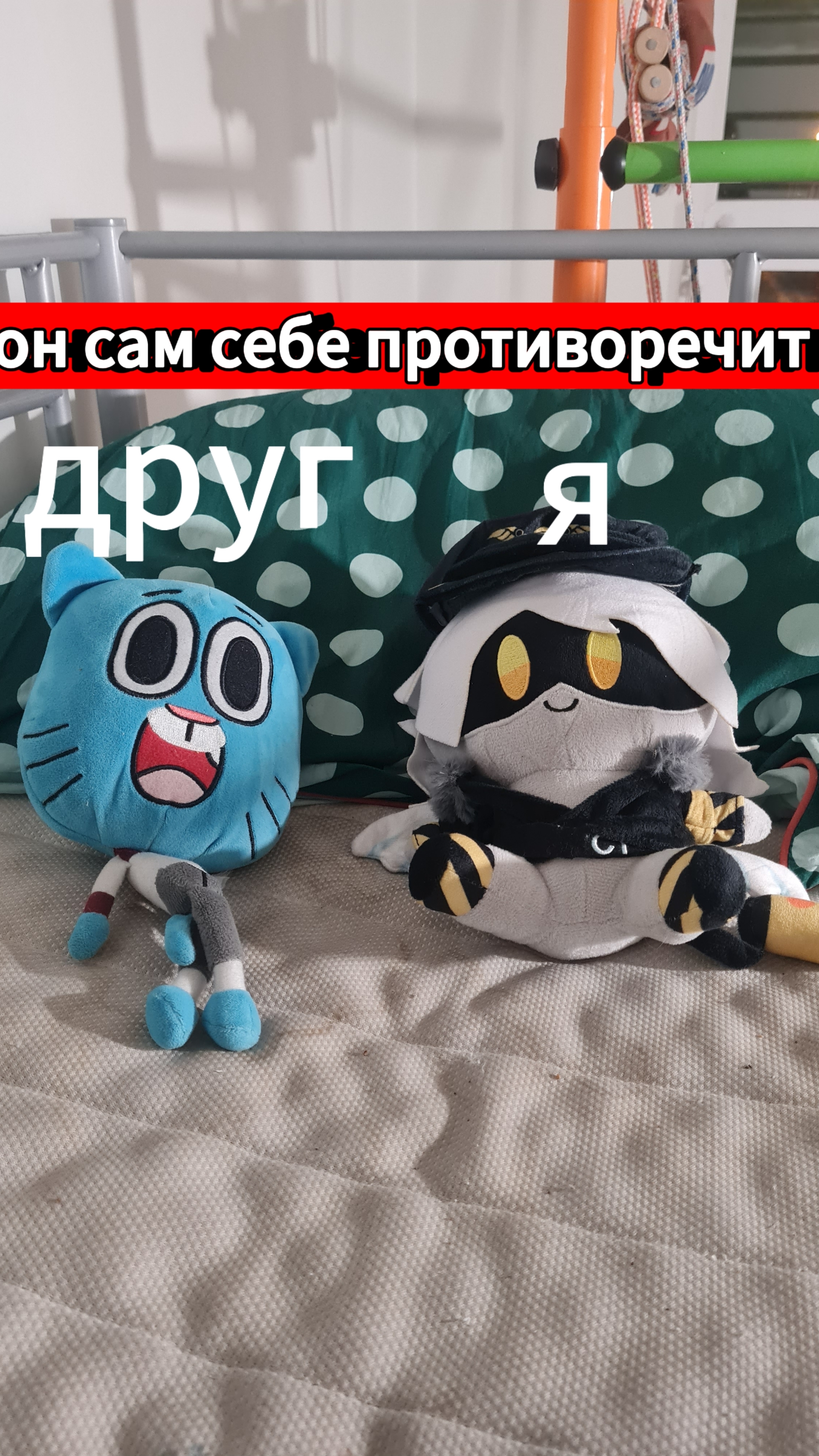 он сам себе противоречит