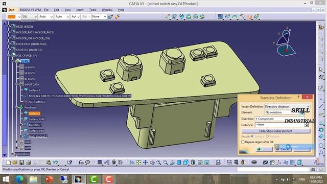 How to translate or move surface feature in Catia v5 смотреть онлайн