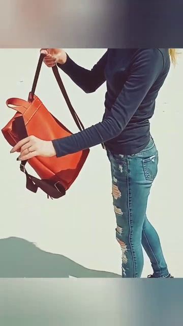 Кожаный рюкзак Handmade bag #shorts смотреть онлайн