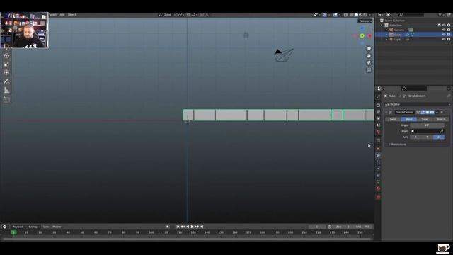 Courber des objets - Simple Deform Modifier - Blender tutorial смотреть онлайн