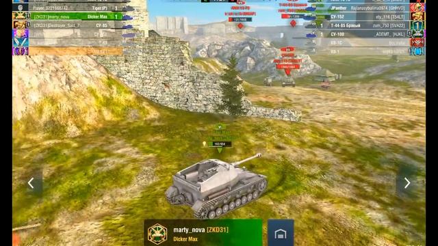 обзор танка,amx 12t WOT Blitz смотреть онлайн