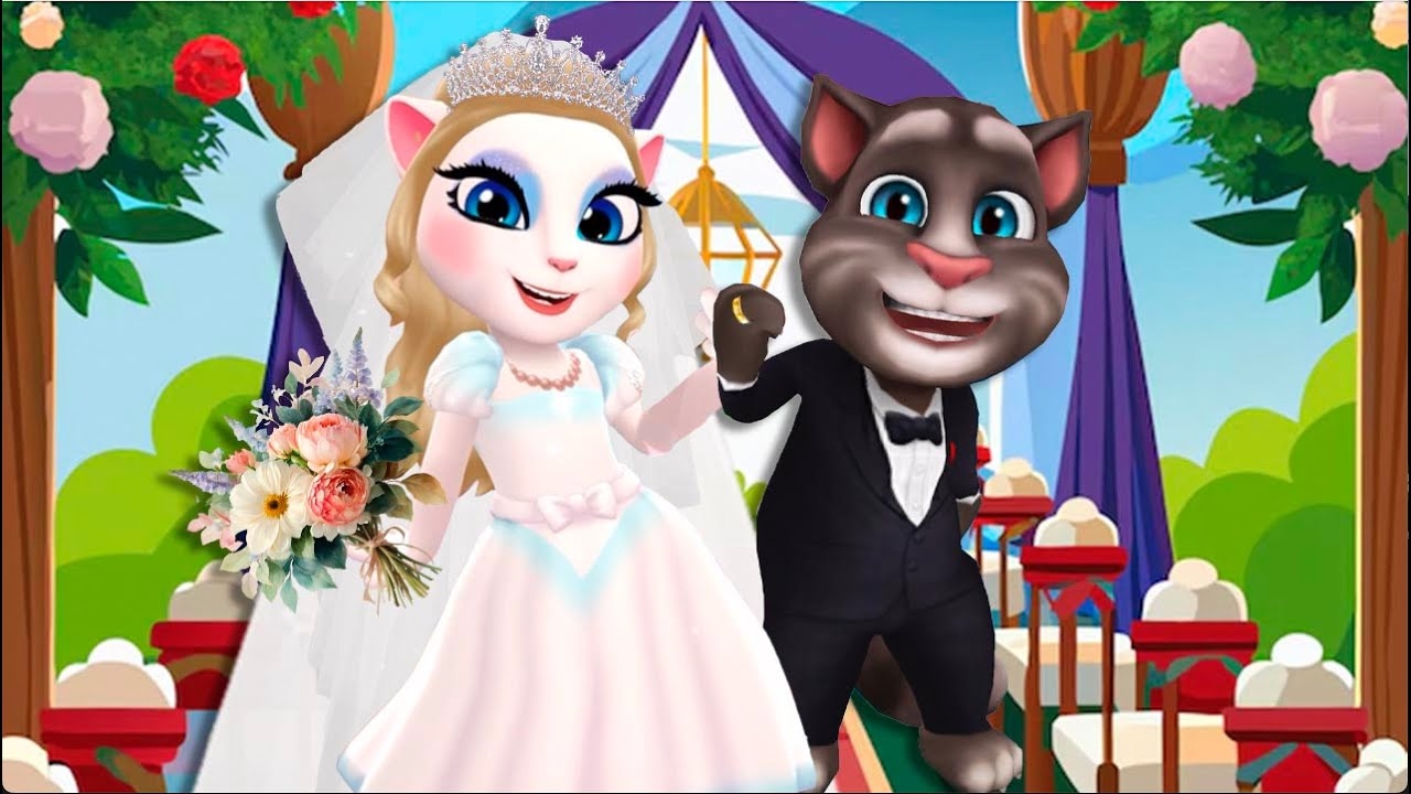 🖼 My talking Angela 2 | Tom and Angela Couple's wedding💍| new update | cosplay → смотреть онлайн