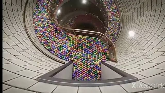balls on spiral stair-Blender Eevee-Rigid body simulation смотреть онлайн