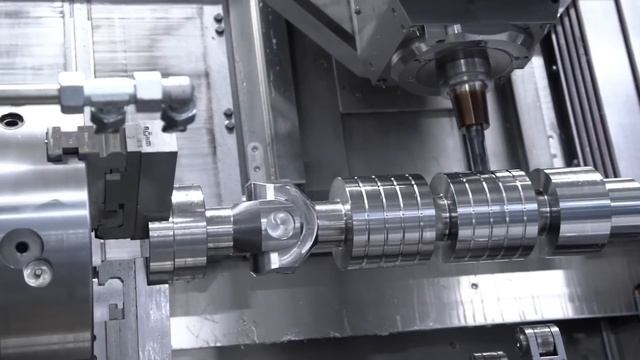 CNC Machine WFL Mill Turn Working Process Shaft Machining смотреть онлайн