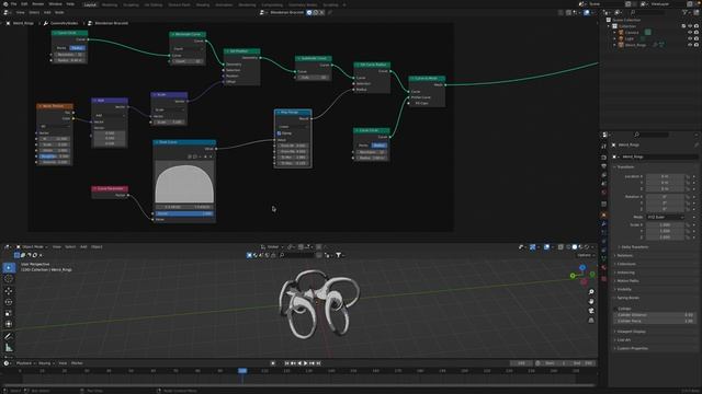 LIVENODING Procedural Blenderian Bracelet Using Geometry Nodes Field смотреть онлайн