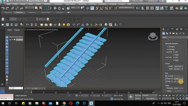 3DS MAX - 9. Create a Staircase смотреть онлайн