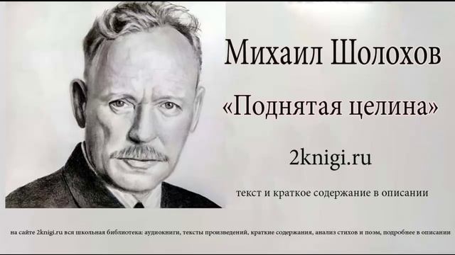 Михаил Шолохов "Поднятая целина" - аудиокнига Книга 1 главы 1-13 смотреть онлайн