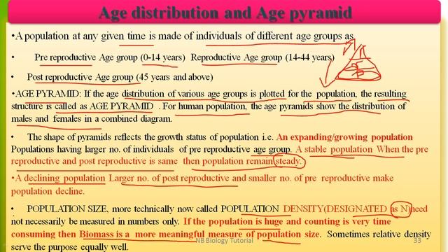 Organisms and Populations : Part 4 (Age distribution and Age Pyramid , Population Growth ) смотреть онлайн