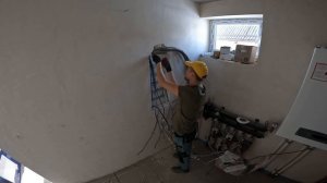 Монтаж щита Abb uk600 на 60 модулей для частного дома.