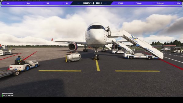 MSFS 2020, GSX, A350 iniBuilds, AFL005, Vatsim, Kaliningrad(UMKK) - St Petersburg(ULLI)