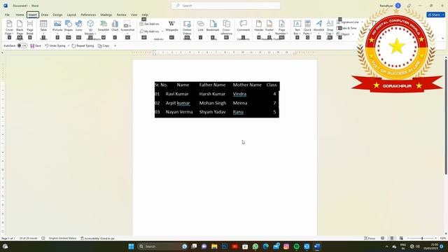 Secret🤫 Shortcut key! Convert text into Table ||Ms Word me text ko table me kaise convert kare|| смотреть онлайн