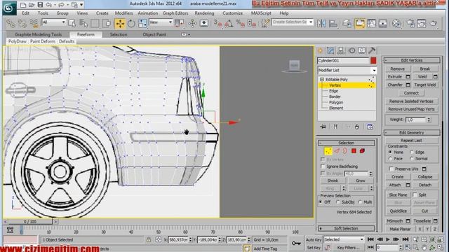 3ds Max Araba Modelleme-18.23.arka tampon modelleme смотреть онлайн