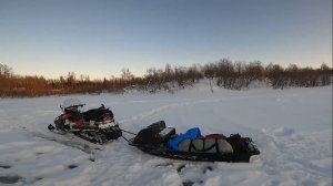 Рыбалка с ночёвкой на таёжном озере. 16.01.2022