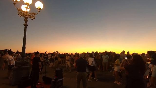 beautiful sunset at Piazzale Michelangelo смотреть онлайн