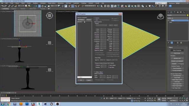 3Ds Max Modify List - Cloth Modifier - Kumaş Simulasyonu (Türkçe) смотреть онлайн