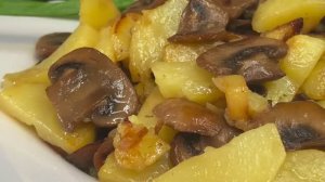Жареная картошка с грибами | картошка с грибами| как пожарить картошку с грибами | рецепты просто