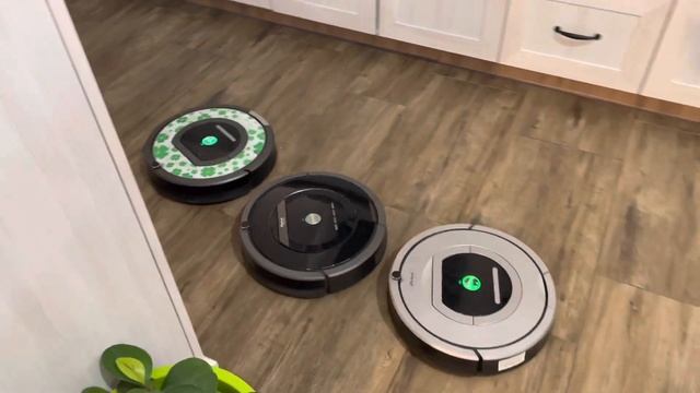 Turning on three roombas at once смотреть онлайн
