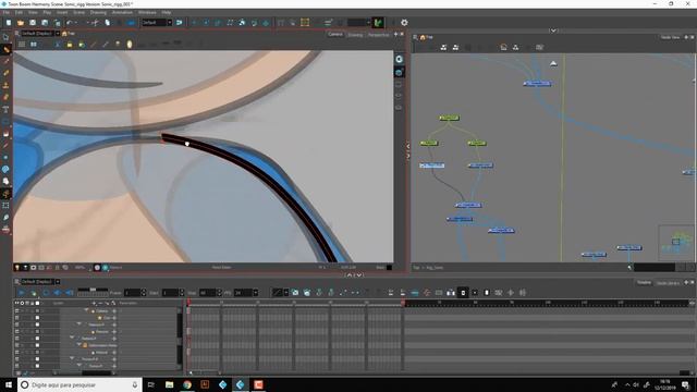Rigging Sonic 2D cut-out on Toon Boom(timelapse). смотреть онлайн