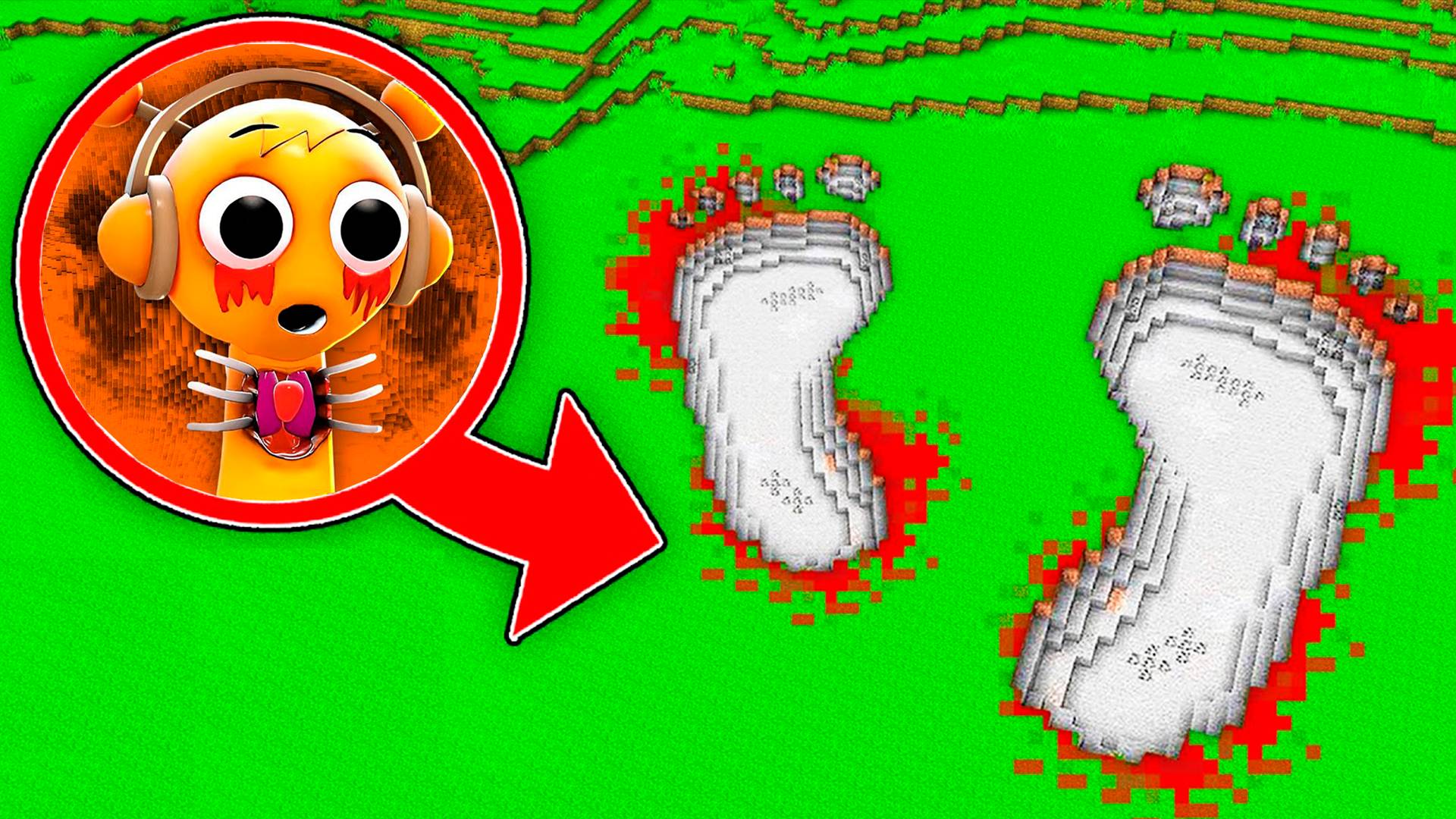 ЗАЧЕМ ОРАНЖЕВЫЙ СПРУНКИ ГИГАНТ ОСТАВИЛ ЭТИ СЛЕДЫ ОКОЛО МОЕГО ДОМА В МАЙНКРАФТ?! смотреть онлайн