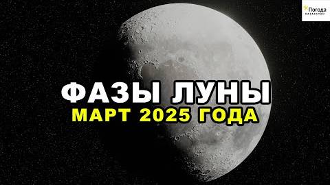 Фазы Луны в Марте 2025 года. Полнолуние; благоприятные дни.. смотреть онлайн
