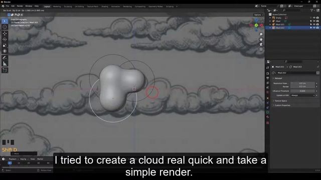 How to Create Cloud with Metaball in Blender 3.5 смотреть онлайн
