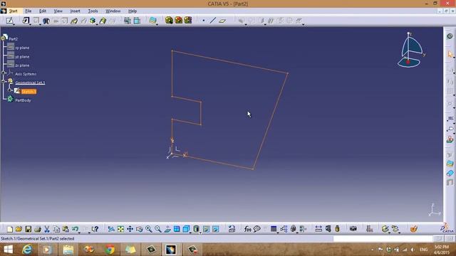 TUTORIAL 4 - CATIA V5-6R2013 [PAD][POCKET] смотреть онлайн