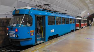 Трамвай редкой серии МТТА-2 работает в Метротраме Волгограда