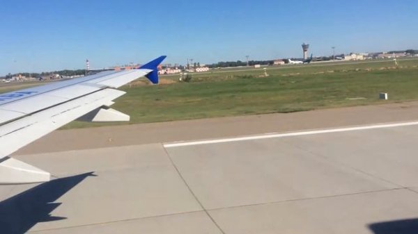 Airbus A320 а/к Air Astana. Взлёт из Шереметьево.