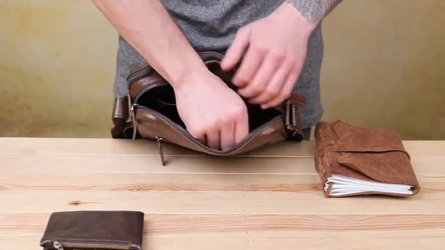 Обзор кожаной мужской сумки Vintage 14767 смотреть онлайн