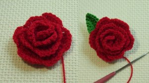 Роза крючком для начинающих ✿ Объемный цветок крючком ПРОСТО и БЫСТРО *  crochet flowers  Урок 82