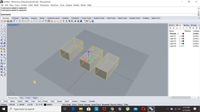 learn Rhino 5 - Part 5 select - Rhino tutorial смотреть онлайн
