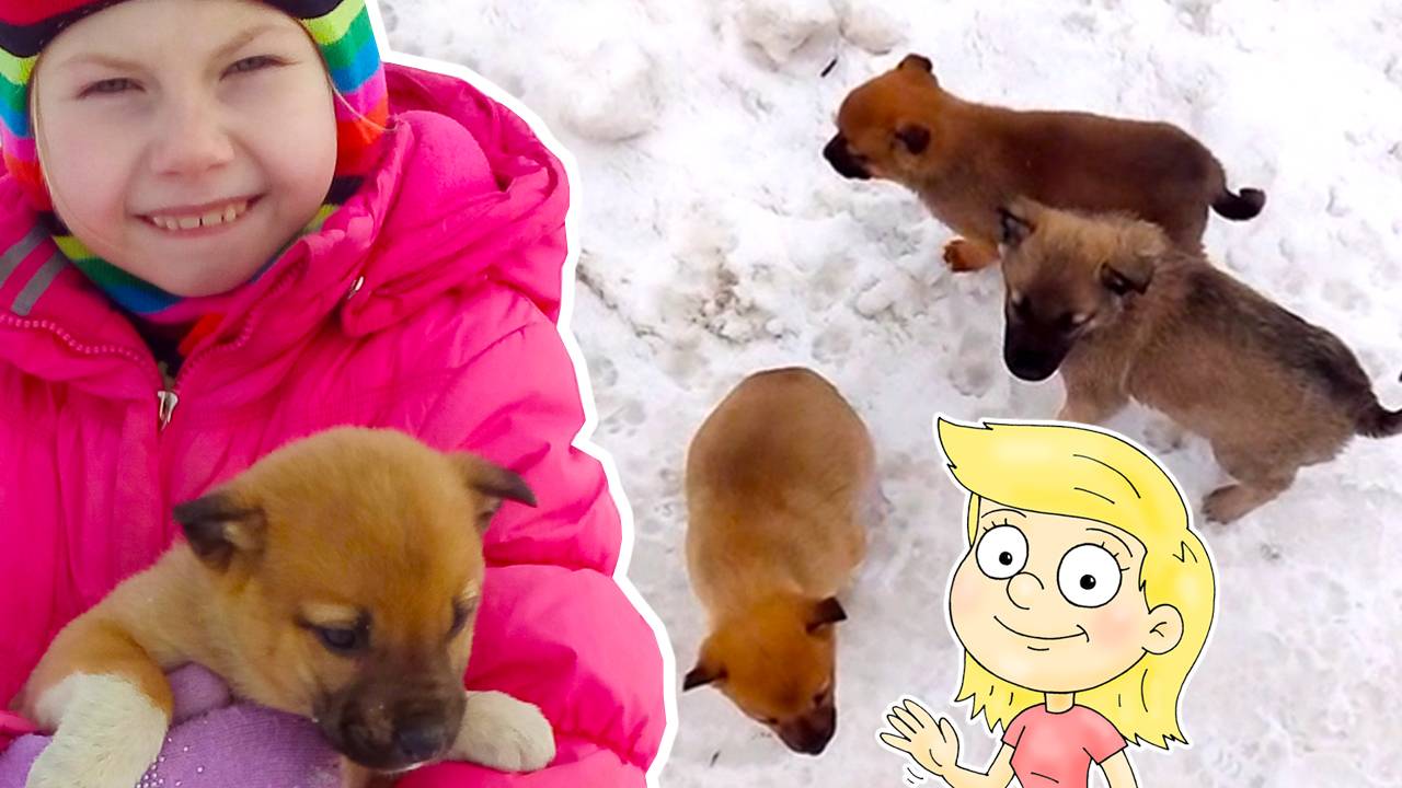 Маша и Майя идут в гости к симпатичным щенкам / Mary Gold